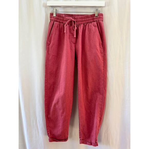 J. Crew Linen-Cotton Blend Coral Pants - Women’s Size 0 - Picture 1 of 15
